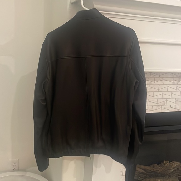 Theory Black Leather Jacket - Picture 7 of 12